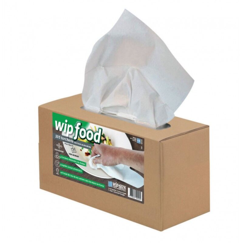 Image de Torchon NT blanc 70 grs WIPFOOD 30*42cm - Colis 4x105 fts
