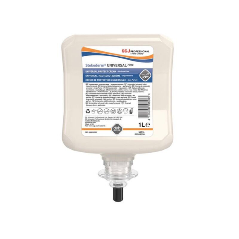 Image de Crème protection cutanée recharge 1l STOKODERM UNIVERSAL PURE - Ct 6