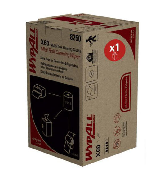 Image de Bobine d'essuyage WypALL X60 Midi Roll /Bleu - Colis 235 fts