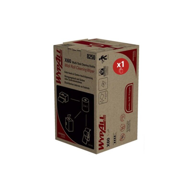 Image de Bobine d'essuyage WypALL X60 Midi Roll /Bleu - Colis 235 fts