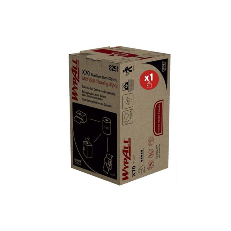 Image de Bobine d'essuyage WypALL X70 Midi Roll /Bleu - Colis 207 fts