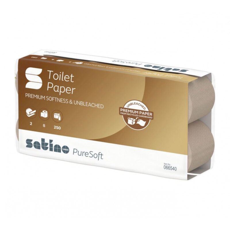 Image de PH petit rouleau beige recyclé 250F 2P écolabel SATINO PUR- Ct 64 rlx