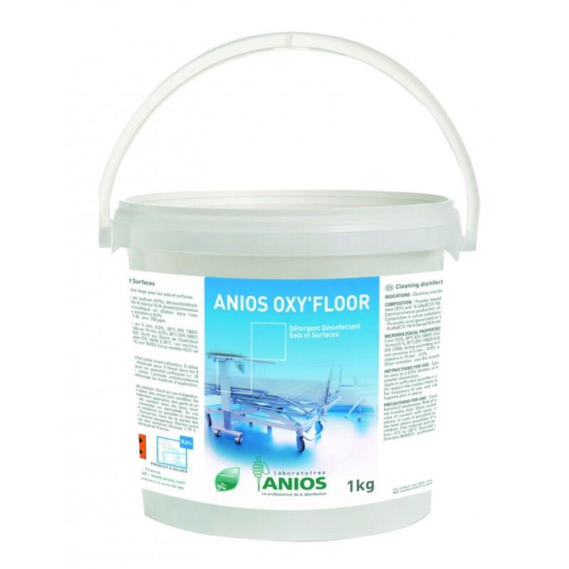 Image de Nettoyant désinfectant poudre concentrée ANIOS OXY'FLOOR seau 1kg