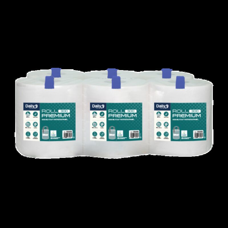 Image de Essuie-tout emballage individuel ROLL 300 Dailyk Premium - Colis 6