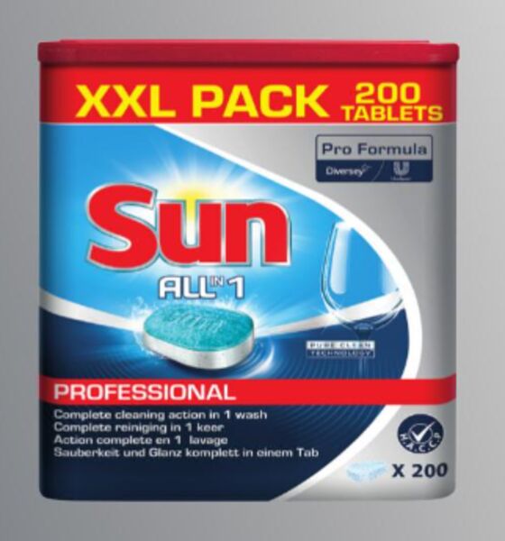 Image de Pastille lave-vaisselle Ecolabel All In 1 SUN PRO FORMULA-Seau 200