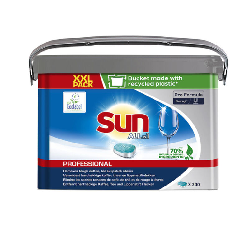 Image de Pastille lave-vaisselle Ecolabel All In 1 SUN PRO FORMULA-Seau 200