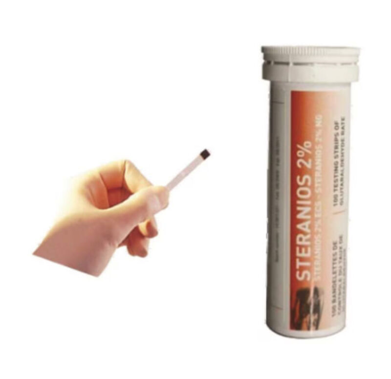 Image de Tube de 100 bandelettes de contrôle STERANIOS 2%