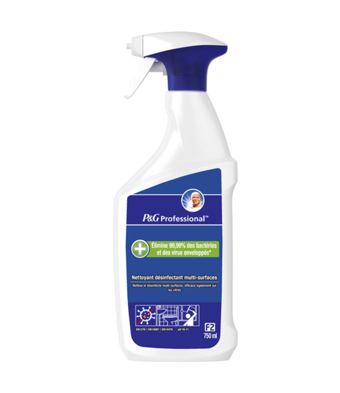 Image de Nettoyant désinfectant multi-surfaces F2 P&G PROFESSIONAL-Spray 750ml