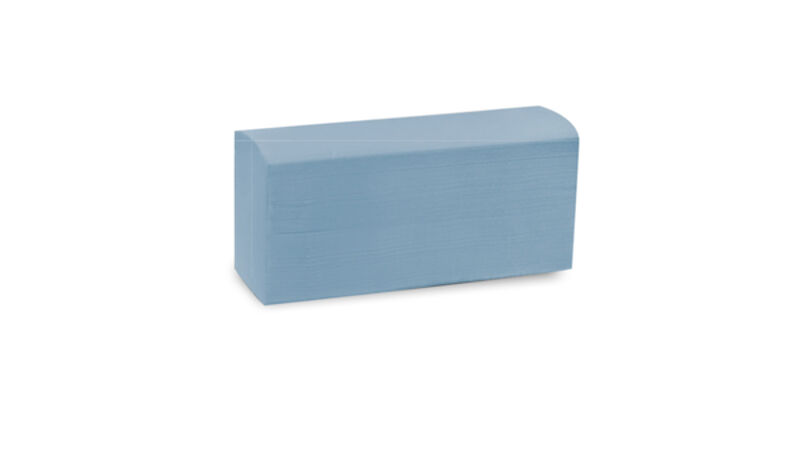 Image de Essuie-mains Z bleu 2 plis 20.5x24cm 150Fts -Ct 3750