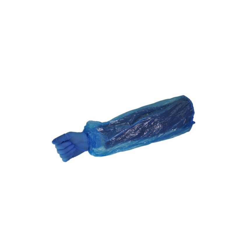 Image de Manchettes bleu élastiquées PE 15µ 40x20cm - Ct 1000 Paires