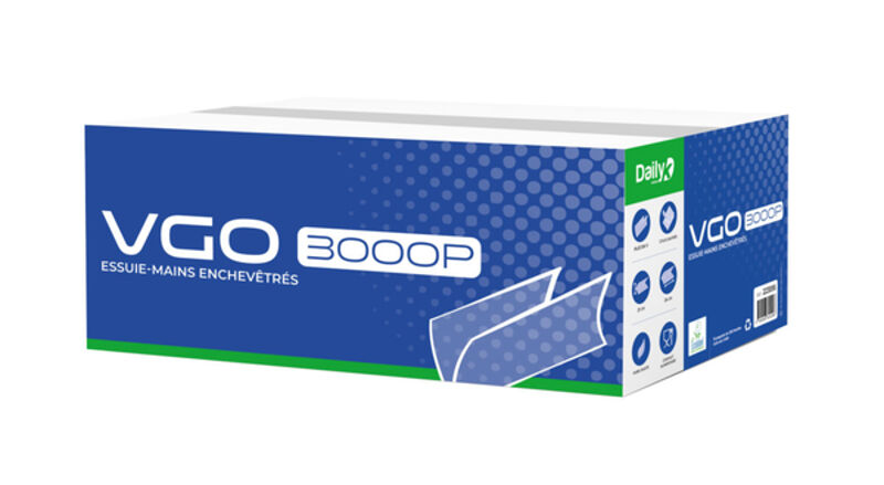 Image de Essuie-mains V Ecolabel VGO 3000P DAILYK GREEN-Ct 3000