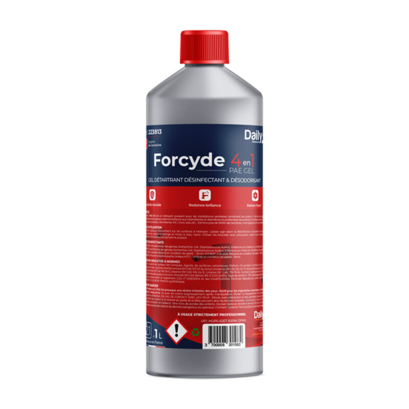 Image de Gel nettoyant détartrant désinfectant FORCYDE 4EN1 DAILYK-Bidon 1L