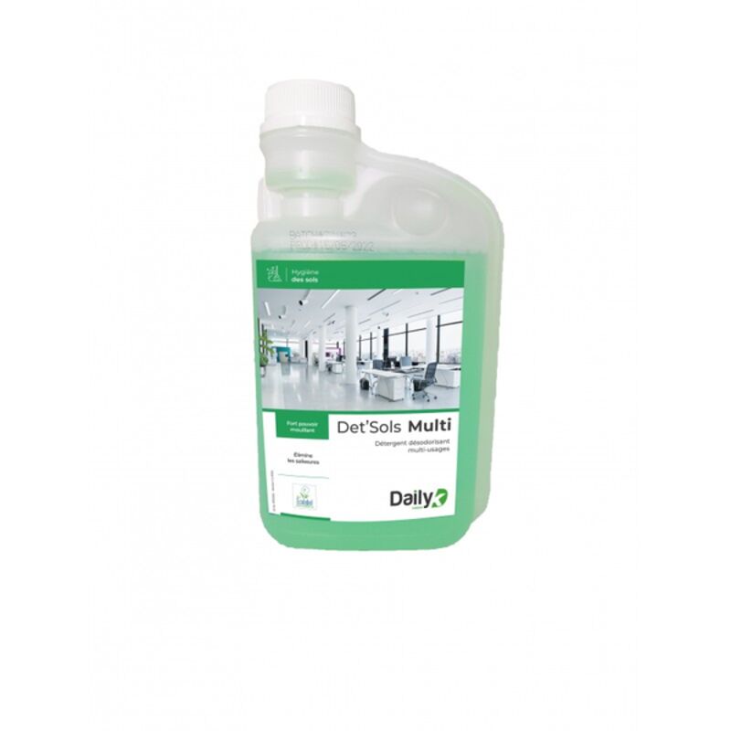 Image de Détergent écolabel DET'SOLS MULTI DAILYK GREEN Fruité-Bidon doseur 1L