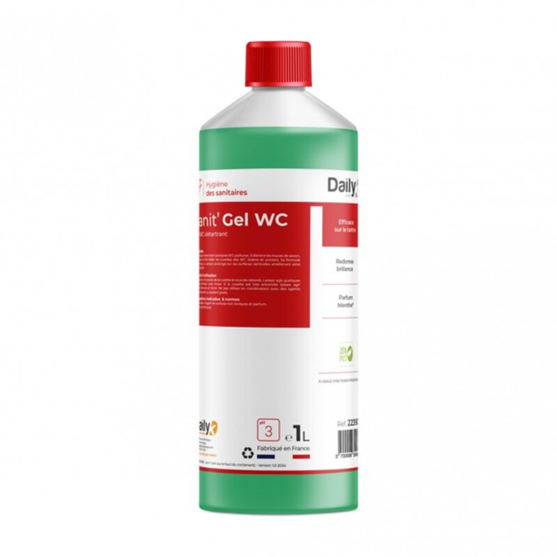 Image de Gel WC détartrant parfumé menthe SANIT'GEL WC DAILYK START-Flacon 1l