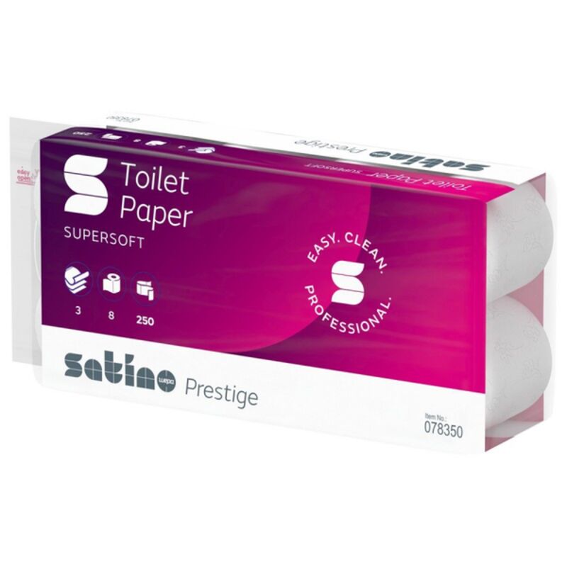 Image de PH petit rouleau blanc 250F 3P écolabel SATINO Prestige-Ct 72 rlx