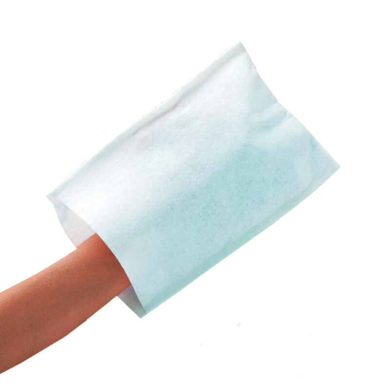 Image de Gant de toilette à usage unique blanc 20 x 50 - Colis de 1000