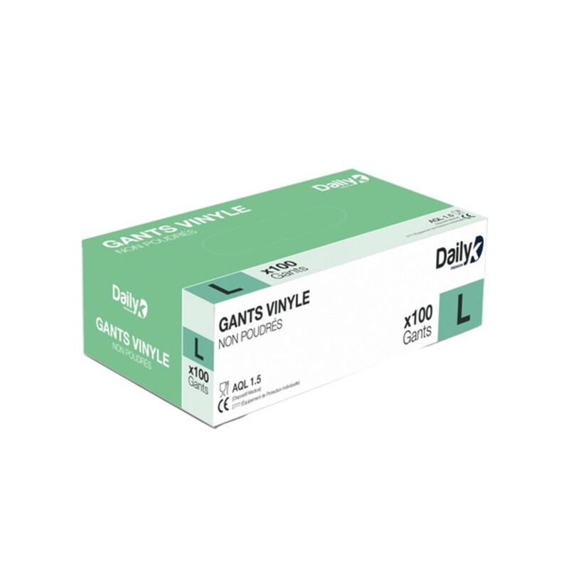 Image de Gant vinyle non poudré (S à XL) - Boîte de 100