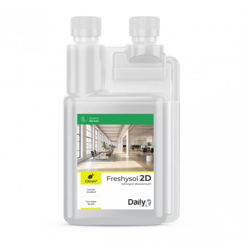 Image de Détergent désodorisant FRESHYSOL 2D DAILYK START - Bidon doseur 1L