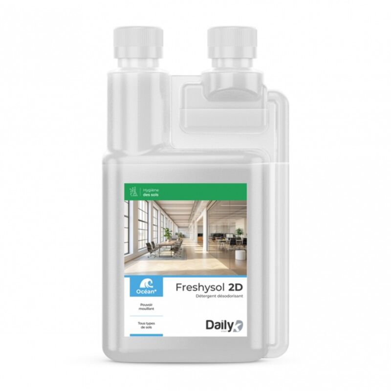 Image de Détergent désodorisant FRESHYSOL 2D DAILYK START - Bidon doseur 1L