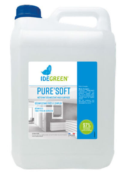 Image de PURE'SOFT Nettoyant désinfectant multi-surfaces -0441- Bidon de 5L