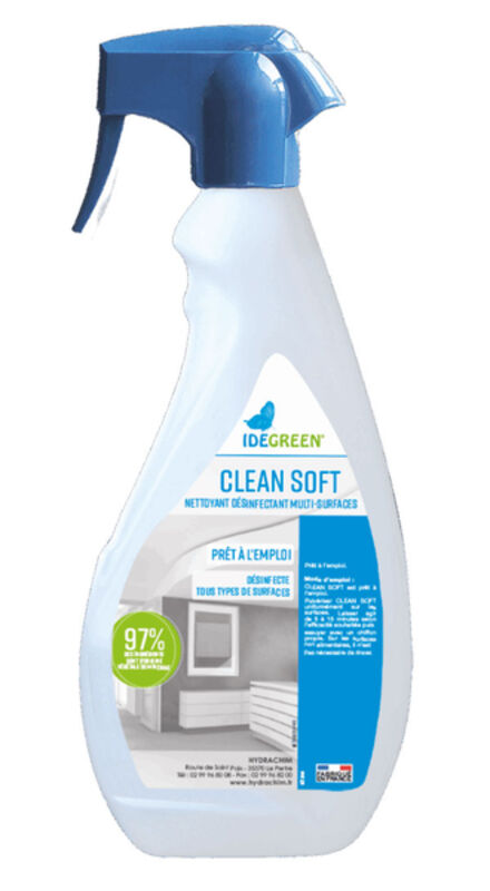 Image de Nettoyant désinfectant multi-surfaces CLEAN SOFT -Spray 750ML