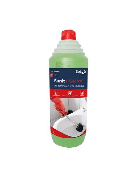 Image de Gel WC détartrant écolabel SANIT+GEL WC DAILYK PREMIUM-Flacon 1l