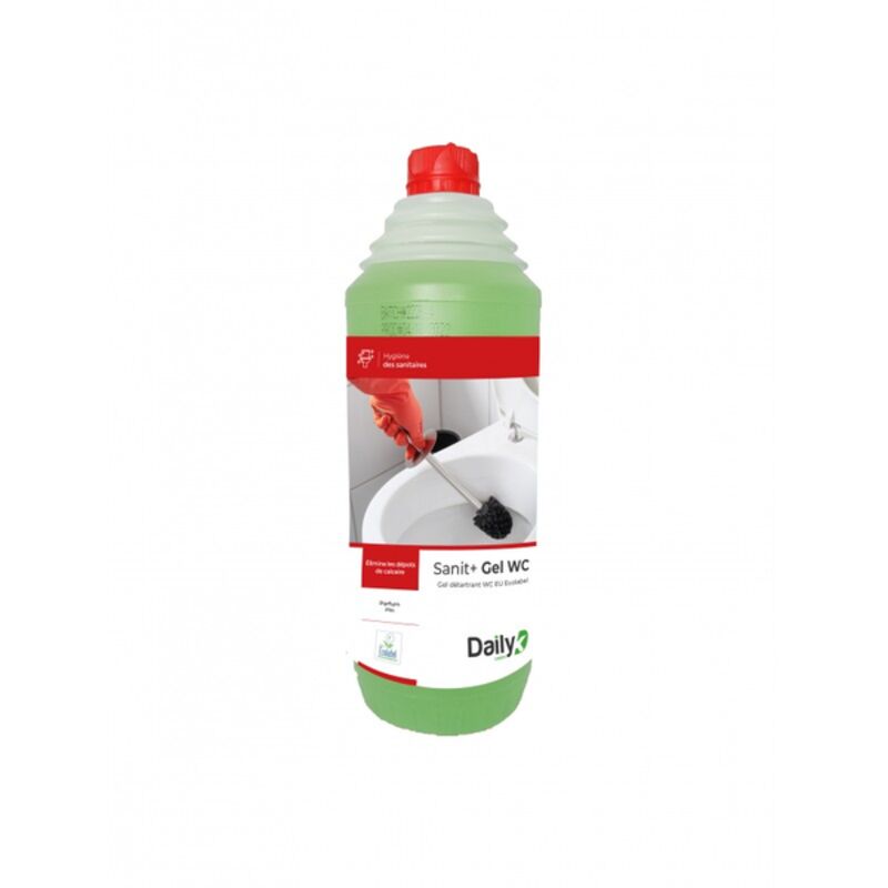 Image de Gel WC détartrant écolabel SANIT+GEL WC DAILYK GREEN-Flacon 1l