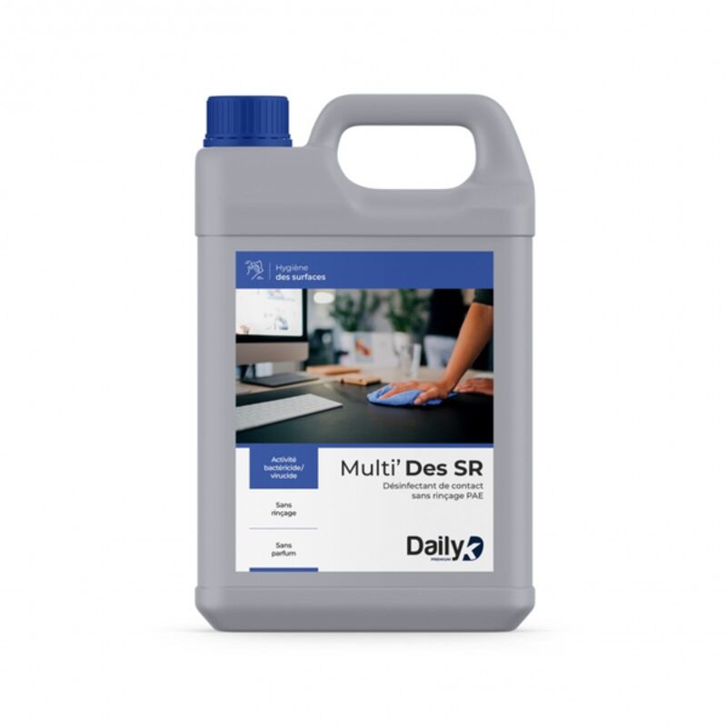Image de MULTI'DES SR Désinfectant surfaces sans rinçage DAILYK PREMIUM - 5L