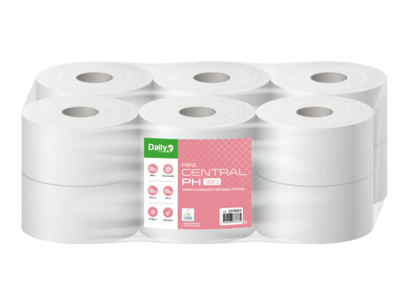 Image de PH à dévidage central blanc Ecolabel 180m diam 20 - Ct 12 rlx