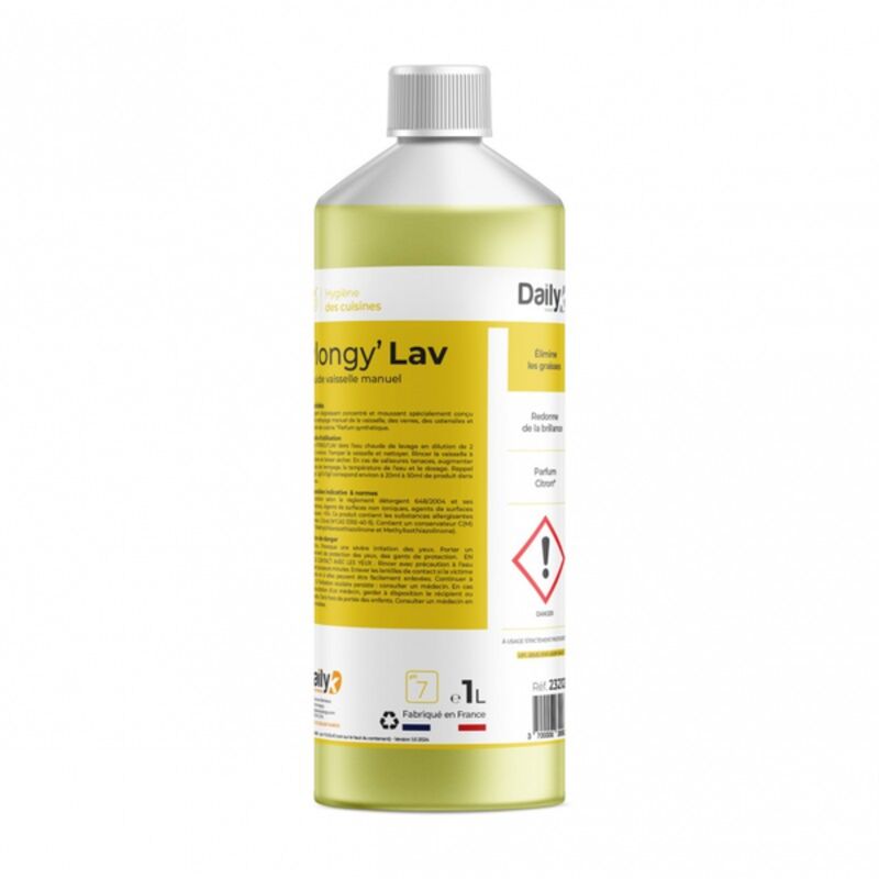 Image de Liquide vaisselle manuel citron PLONGY'LAV DAILYK START - Bidon 1L