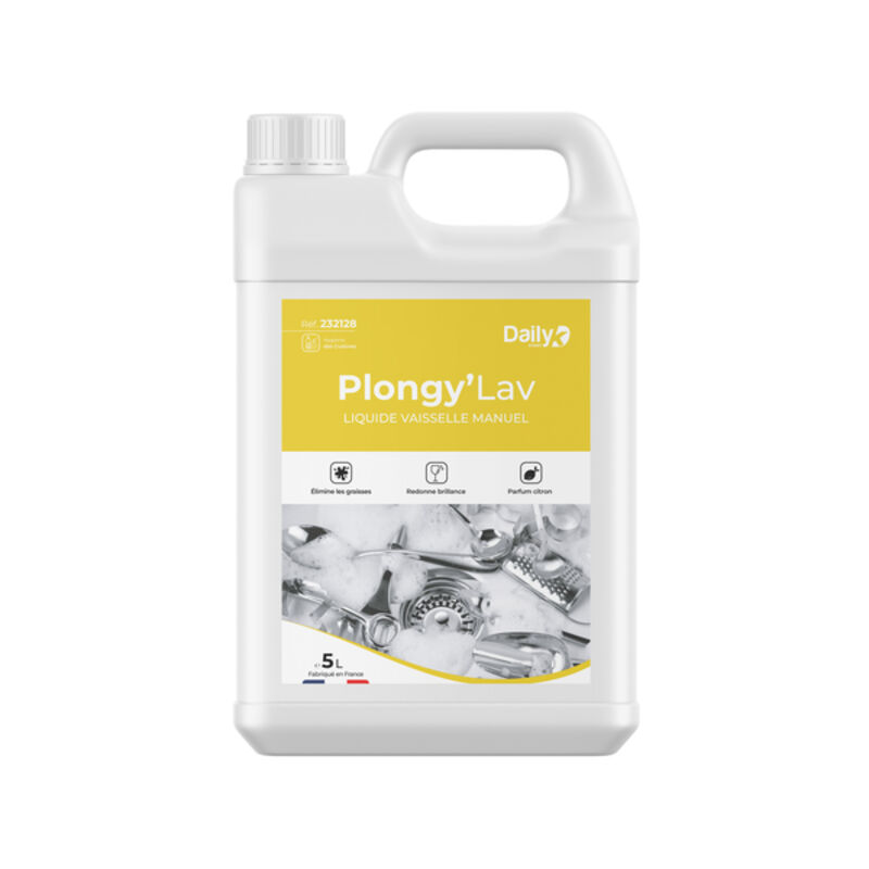Image de Liquide vaisselle manuel citron PLONGY'LAV DAILYK START - Bidon 5L