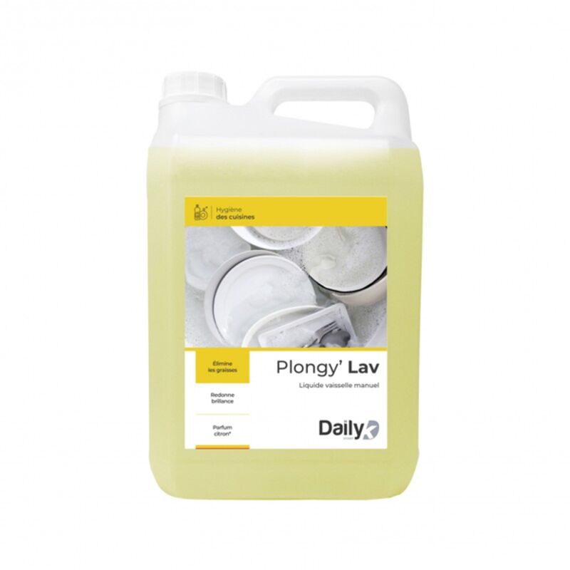 Image de Liquide vaisselle manuel citron PLONGY'LAV DAILYK START - Bidon 5L