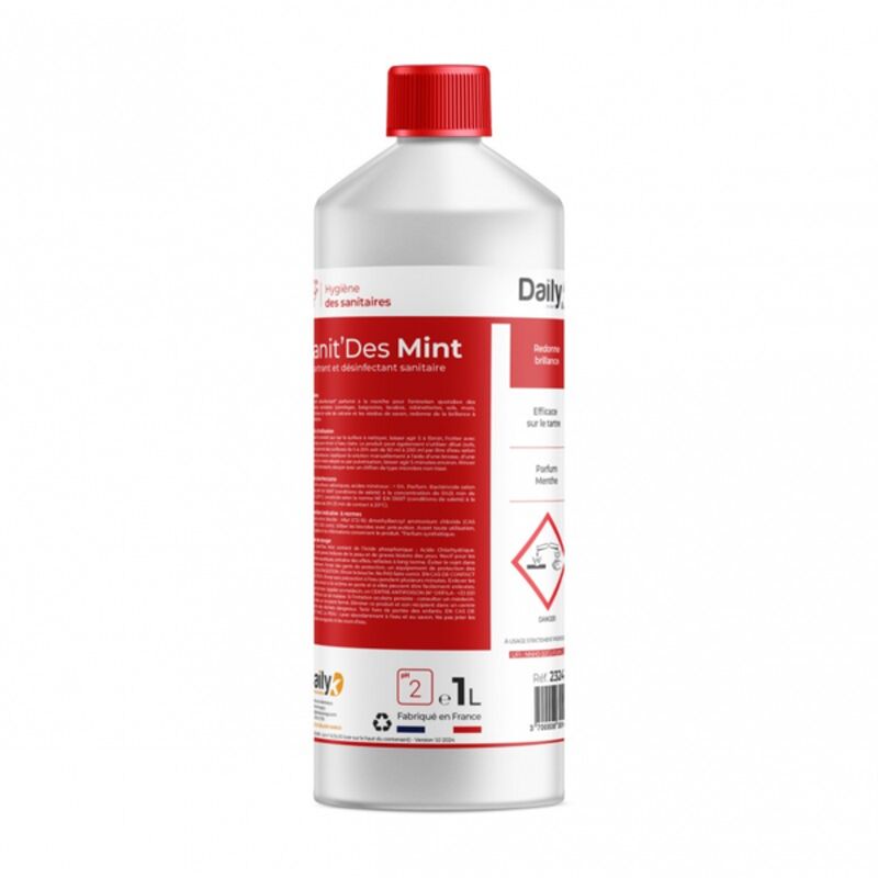 Image de Nettoyant désinfectant sanitaires SANIT'DES MINT DAILYK - Flacon 1L