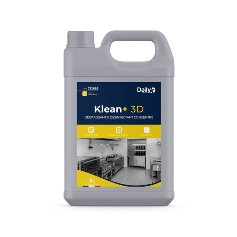 Image de Détergent dégraissant désinfect concentré KLEAN+ 3D DAILYK PREMIUM-5L