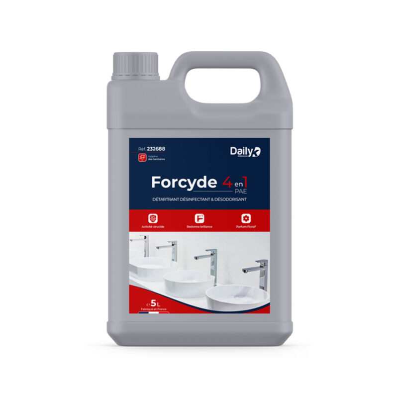 Image de Détartrant désinfectant désodorisant FORCYDE 4en1 DAILYK-Bidon 5L