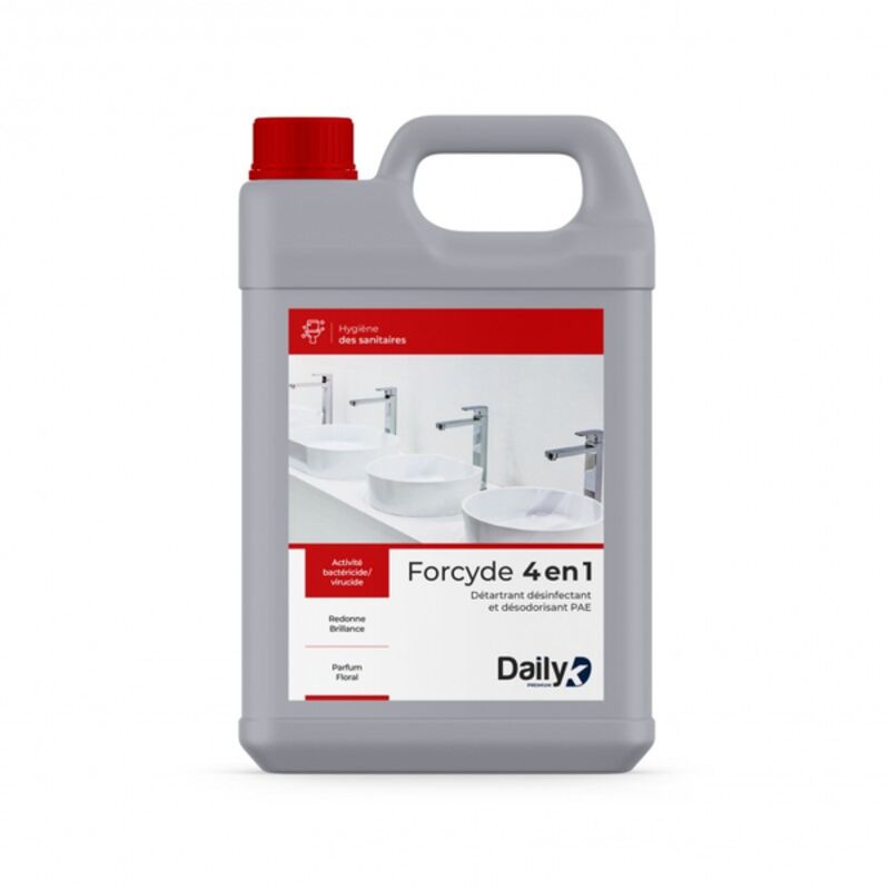 Image de Détartrant désinfectant désodorisant FORCYDE 4en1 DAILYK-Bidon 5L