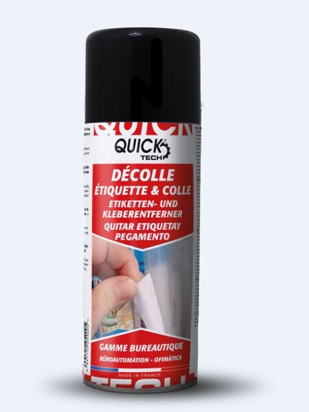 Image de Aérosol pour décoller les étiquettes et colle QUICK TECH - 400ml