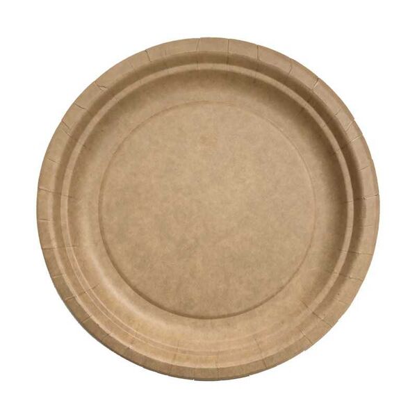 Image de Assiette kraft biodegradable D18 - Ct de 450