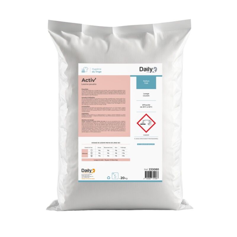 Image de Lessive poudre tous textiles ACTIV' DAILYK START - Sac 20kg