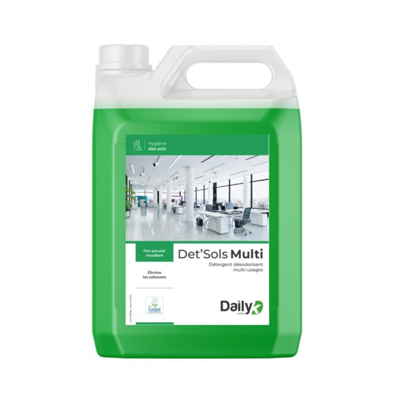 Image de Détergent écolabel DET'SOLS MULTI DAILYK GREEN Fruité - Bidon 5L