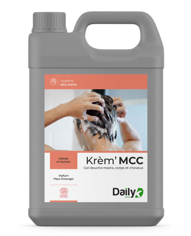 Image de Gel douche corps cheveux Cosmos Ecocert KREM'MCC DAILYK GREEN-B 5L