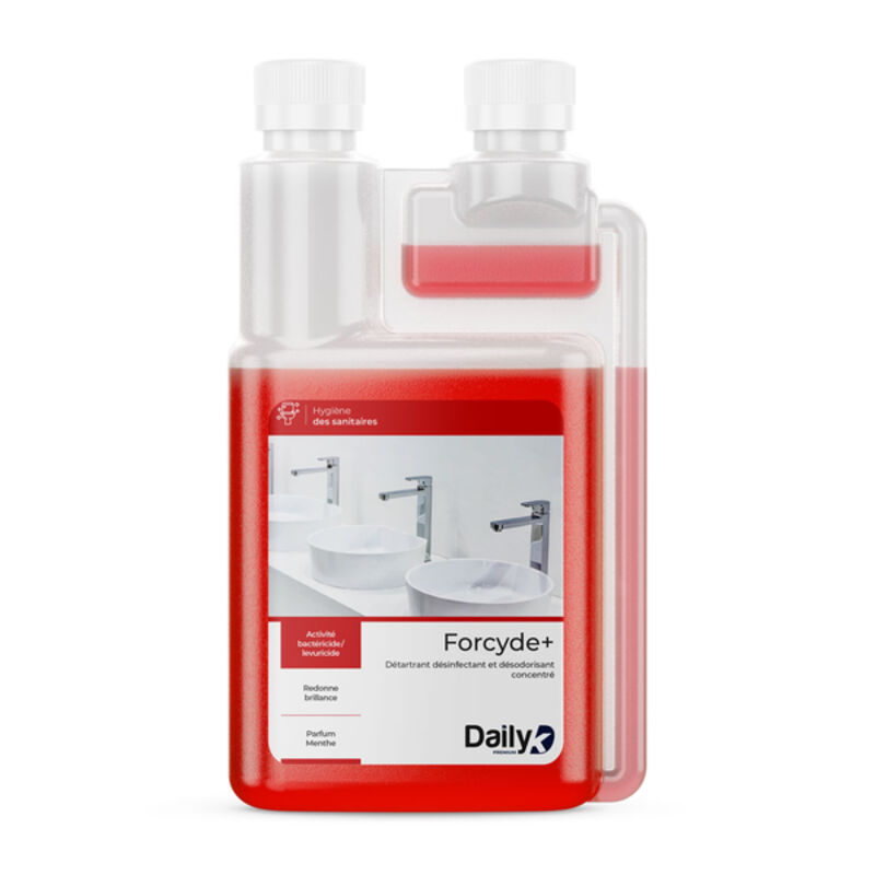 Image de Détartrant désinfectant concentré FORCYDE + DAILYK - Bidon doseur 1L
