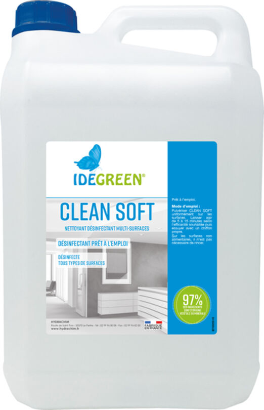 Image de Nettoyant désinfectant multi-surfaces CLEAN SOFT-Bidon de 5L