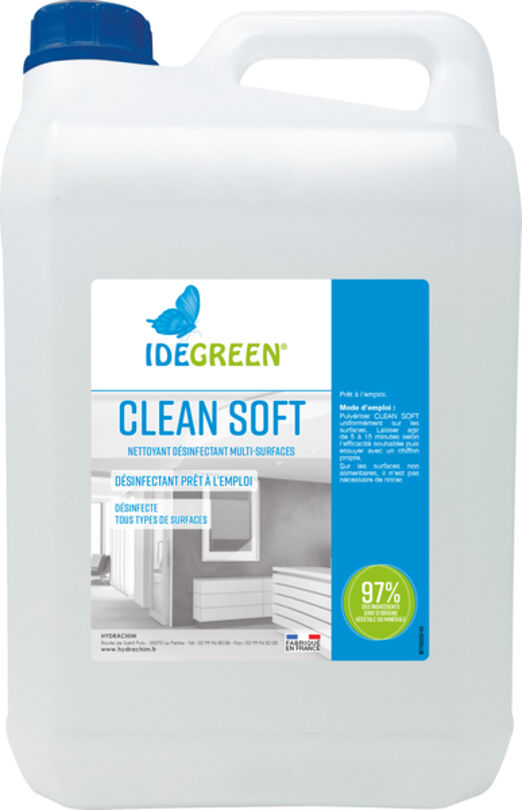 Image de Nettoyant désinfectant multi-surfaces CLEAN SOFT-Bidon de 5L