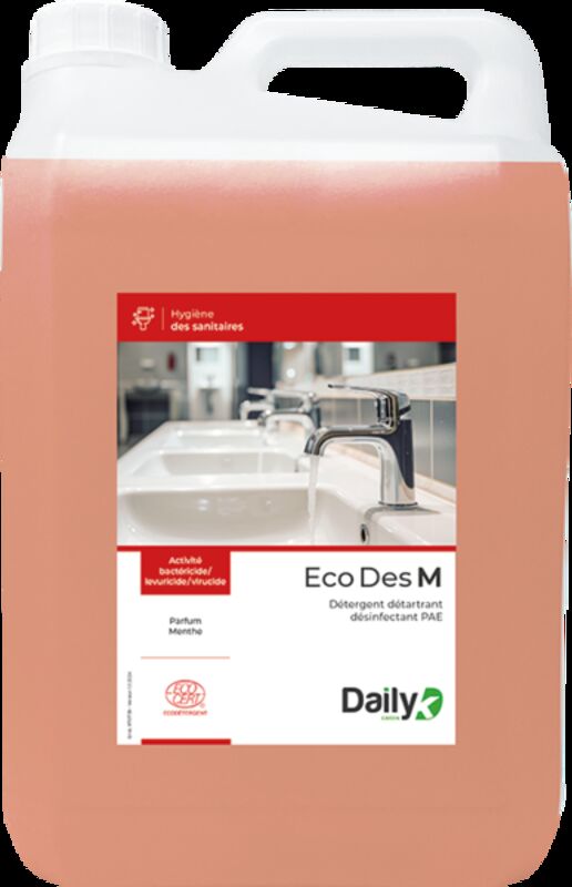 Image de Détartrant désinfectant sanitaires écocert PAE ECO DES M-Bidon 5l